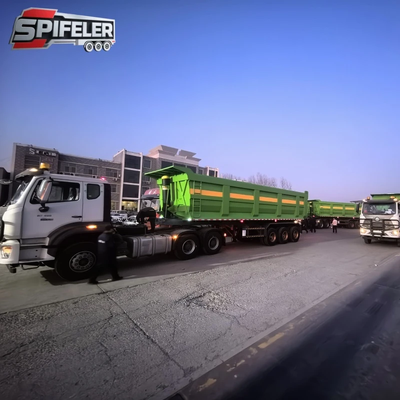 Trèilear Dump Semi Trèilear Dleastanas Trom